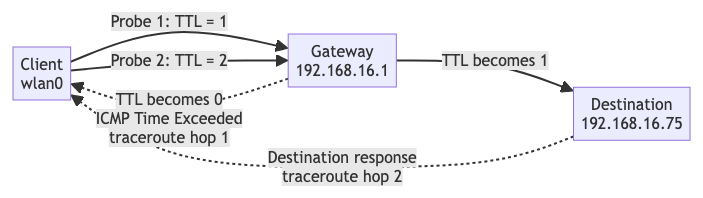 TTL behavior that creates two traceroute hops